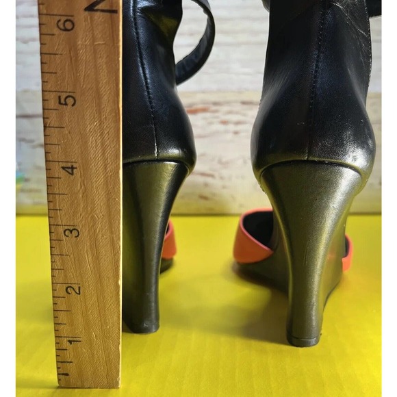 Steve Madden SERISSA Wedge Heel Sandals Shoe Size 5.5 M Ankle Strap Color Block - Picture 13 of 15